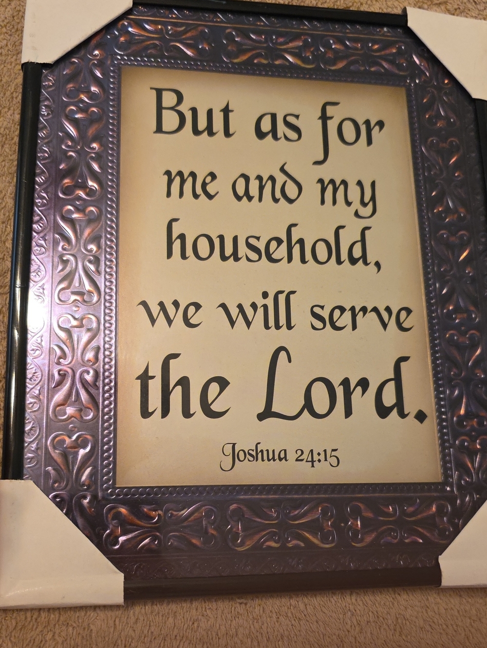 NWOT Special Moments Purple & Cream Scripture Wall Plaque